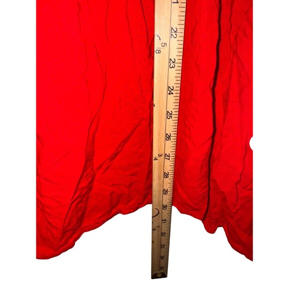 Forever 21+ Red Ruffle-Trim Lace Detail Sleeveless Tunic Top 2X - Picture 5 of 6